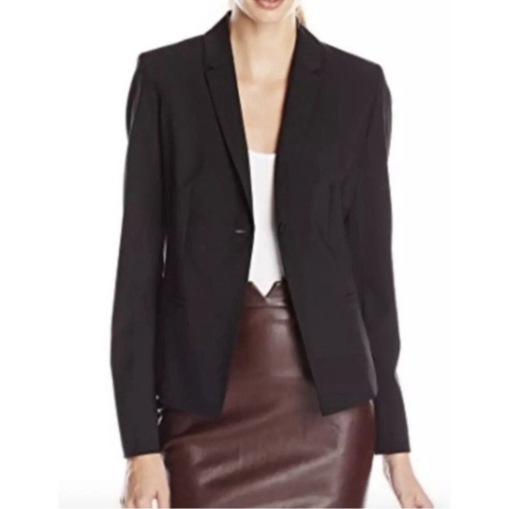 Tahari Black Tailored Blazer Jacket Career Workwear Stretch Luxury 4 NEW 128$